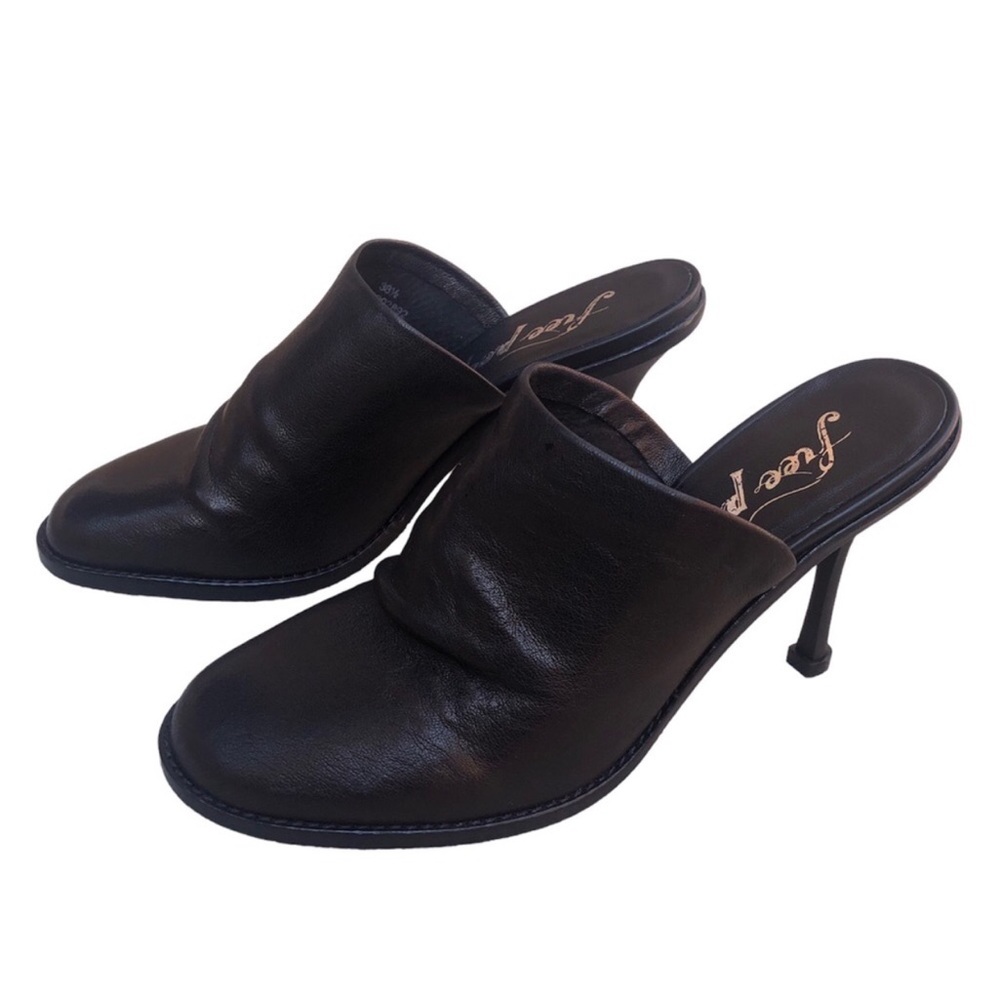 NEW Free People Leila Heeled Mule Black Size 8
